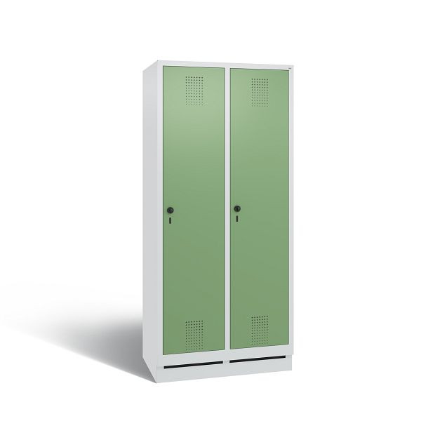 C+P Spind Evolo, 2 Abteile, H1800xB810xT500 mm, Grau/Resedagrün, 48020-22B S10037