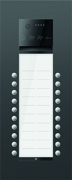 TCS Türkontrollsystem PES PRO Video Außenstation 20T 2 Spalten UP RAL7016 anthrazitgrau, AVU600220-0017