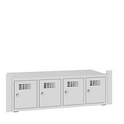 Eurobox Schuhschrank 4 Fächer, 340 x 1.083 x 430 mm, 3070-1204