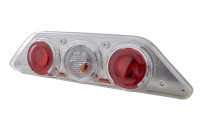 Produktbild von HELLA Heckleuchte, Caraluna Modular, Glühlampe, 12V, Anbau/geschraubt, Lichtscheibenfarbe: rot/glasklar, Stecker: Flachstecker, rechts, 2VP 343 520-061 HELLA Heckleuchte, Caraluna Modular, Glühlampe, 12V, Anbau/geschraubt, Lichtscheibenfarbe: rot/glasklar, Stecker: Flachstecker, rechts, 2VP 343 520-061