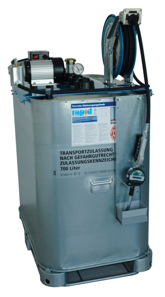 Rapid Ölabgabeset mit Schlauchaufroller, stationär 1000 l, elektrisch eichfähig, 22 013