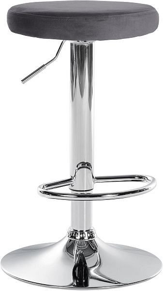 CLP Barhocker Ponte Samt chrom, dunkelgrau, 322030