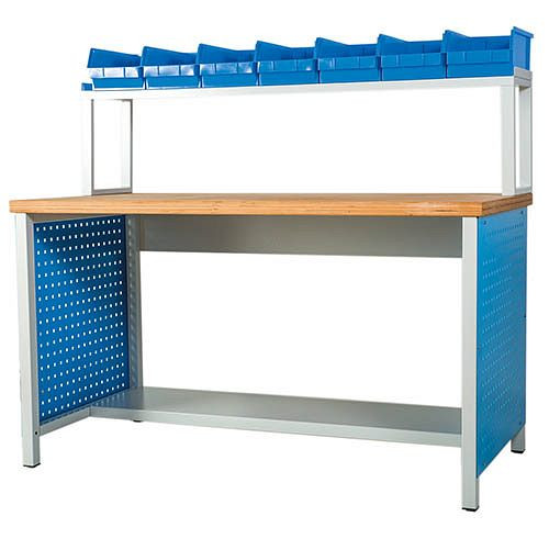 Bedrunka+Hirth Rahmenaufsatz, für Tischbreite 1500 mm, zum Verschrauben auf Werkbank-Platte, BxTxH 1500x300x360, 03.15.98