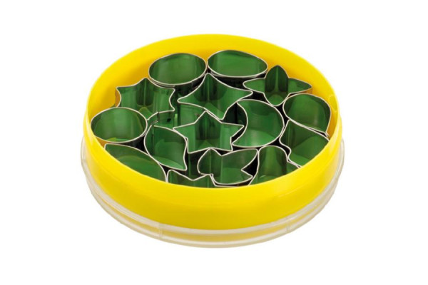 Schneider Dekor Ausstecher im Satz "Gemischte Formen" 1, 15-teilig, Höhe: 20 mm, Edelstahl, 199655
