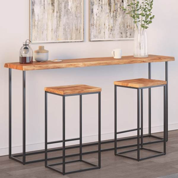 vidaXL Tischplatte 180x40x2,5cm Rechteckig Massivholz Akazie Baumkante, 370617