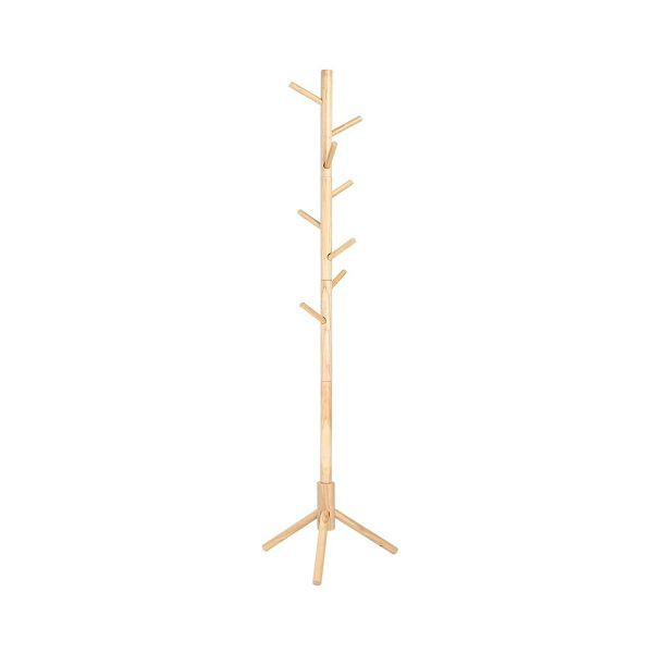 VASAGLE Garderobenständer 47 x 47 x 175 cm naturfarben, RCR004N01