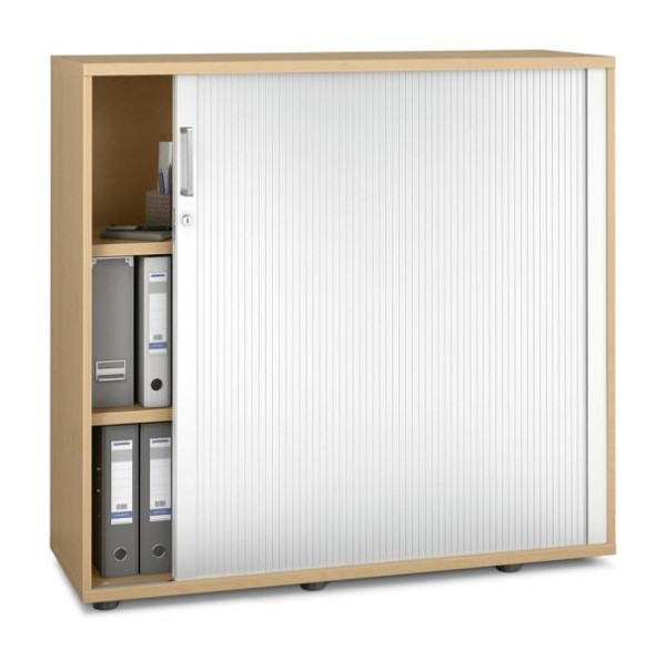 Deskin Rollladenschrank MULTI MODUL-PRO, Buchedekor, B 1200 x H 1140 x T 420 mm, 352345