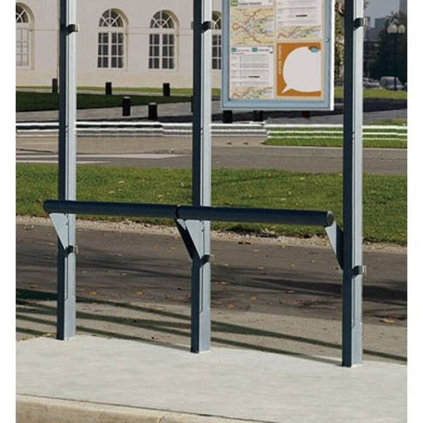 Stein HGS Standlehne für Wartehalle -Time-, RAL 9010 reinweiß, 22957