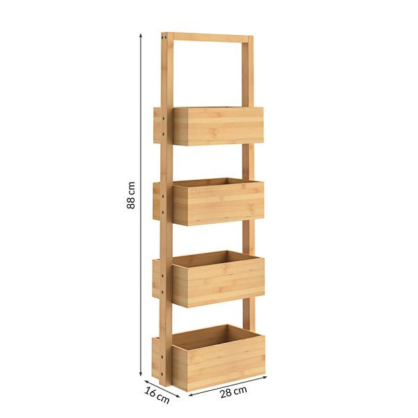 casaria Badregal Bambus 88x16x28cm, 107922, 4251779121755