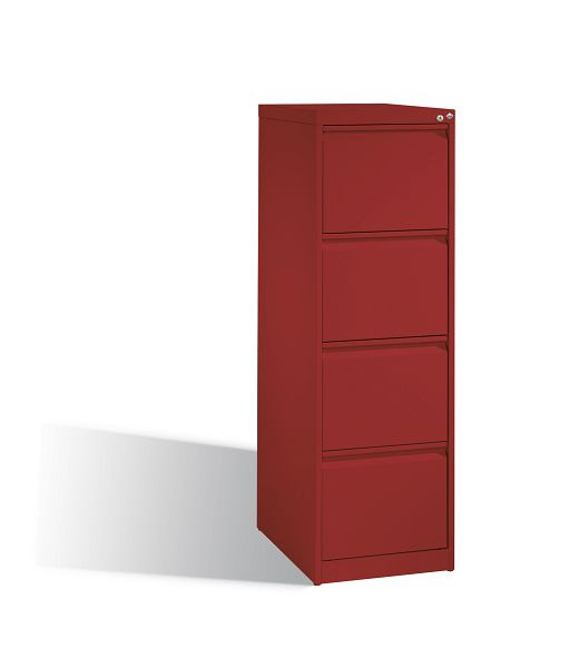 C+P Hängeregistraturschrank Acurado, H1357xB433xT590mm, Farbe: Rubinrot, Griffleiste, 12434-311 S10021
