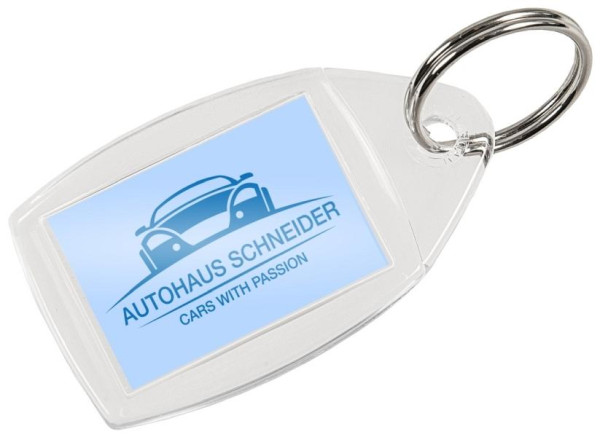 Eichner Schlüsselanhänger mit Ring "PICTURE" aus Kunststoff, Außenmaß: 37 x 0,6 x 53 mm, Einlagemaß: 24 x 35 mm, VE: 250 Stück, 9219-01046