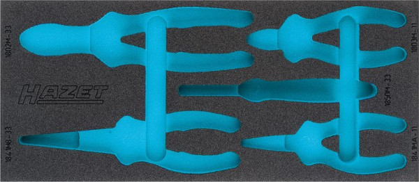 Hazet 2-Komponenten Weichschaum-Einlage, für 163-375/5, Abmessungen / Länge: 392 mm x 172 mm Ordnungssystem Größe: 1/3+ (172 x 392 mm), 163-375L