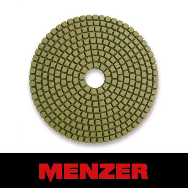 Menzer Diamantpolierpad, zur Nassanwendung, Ø 125 mm, Körnung 50, Kunstharz-gebundenes Material mit Klettaufnahme, VE: 5, 245251000