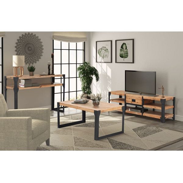 vidaXL 3-tlg. Wohnzimmermöbel-Set Akazienholz Massiv, 274708