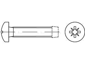 Gewindefurchende Schrauben DIN 7500 Stahl gehärtet C M 2 x 6 -Z galvanisch verzinkt VE=S (1000 Stück)