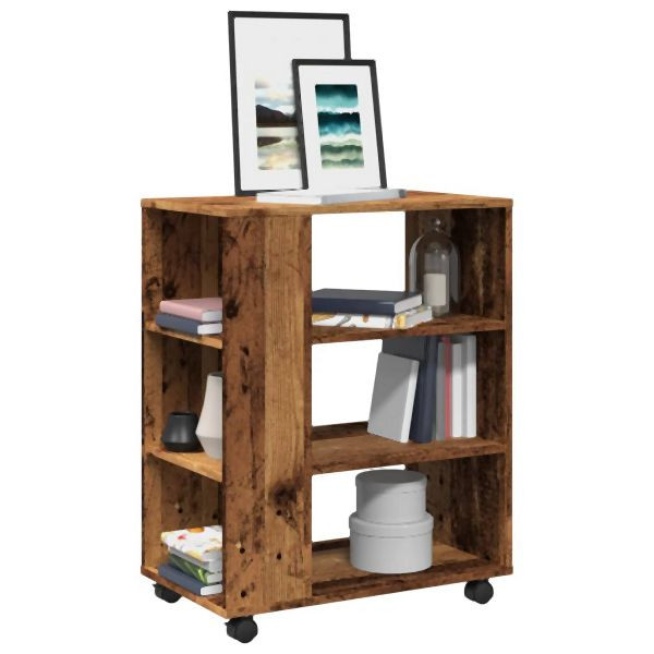 vidaXL Rollcontainer Altholz-Optik 60x35x75 cm Holzwerkstoff, 856656