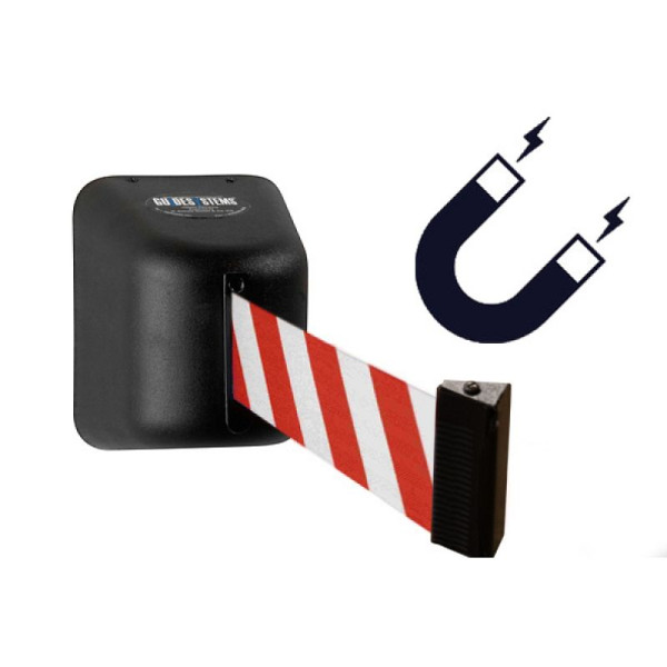 Stein HGS Wandgurtkassette 'P-Line 480' aus Kuststoff, Gurtlänge 8 m, vollmagnetisch, rot/weiß, 65868.0001