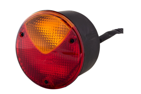 HELLA Heckleuchte, 12V, Anbau/geschraubt, ECE/ADR/GGVS, Lichtscheibenfarbe: rot/gelb, Stecker: offene Kabelenden, links, 2SD 344 169-237