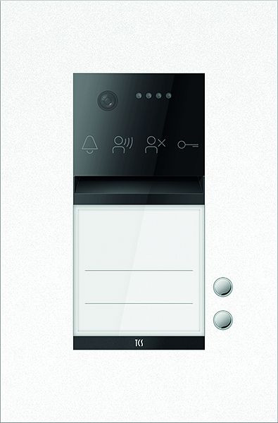 TCS Türkontrollsystem PES PRO Video Außenstation 2T 1 Spalte UP RAL9010 reinweiß, AVU600102-0019