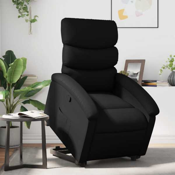 vidaXL Relaxsessel mit Aufstehhilfe Schwarz Kunstleder, 3204040