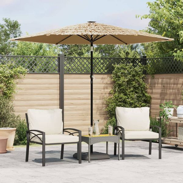 vidaXL Sonnenschirm mit Stahlmast Braun 268x268x226 cm, 4005101