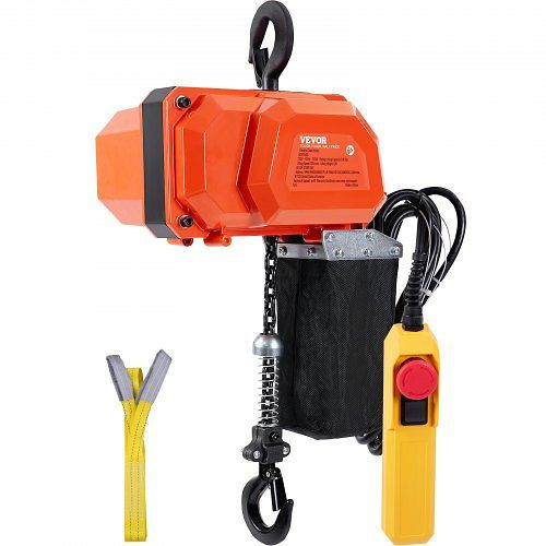 VEVOR Kettenzug Elektrisch 1-phasig Kranhebezeug 3m Hub Seilzug 149,7kg Hebezug, DDHLHLCS1MDD1GROEV2
