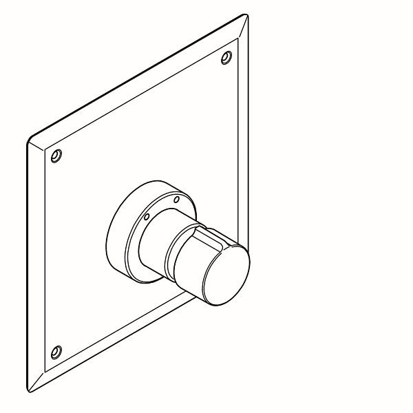 KWC Selbstschluss-Eingriffmischer, F5, hydraulisch gesteuert, Fließzeit stufenlos einstellbar, 3600001350