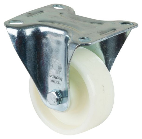 BS Rollen Transportrolle, Bockrolle, Rad-Breite 30 mm, Rad-Ø 80 mm, Tragfähigkeit 125 kg, Rollenlager, VE: 4 Stück, L410.B10.080