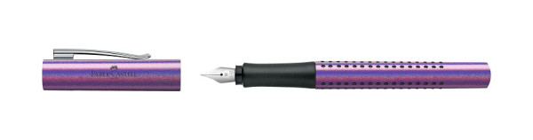 FABER CASTELL Füllhalter Grip Glam Edition, Feder M, violett glam, 140840