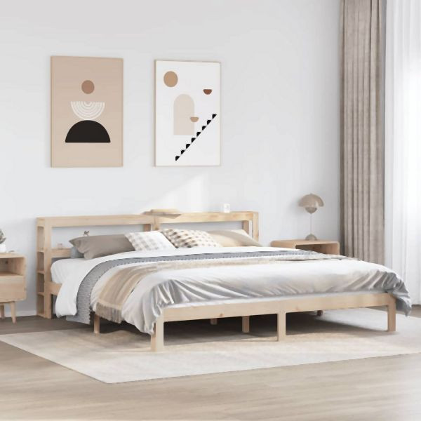 vidaXL Bettgestell mit Kopfteil ohne Matratze 200x200 cm, 3306055
