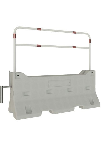 Schake Betonleitwand SET 3 bestehend aus: 1x Betonleitwand, 1x Verbindungselement, 1x Rohrbügel, mit Querholm, 3F200-SET3-6B