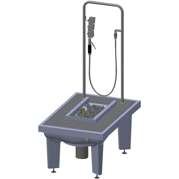 KWC Stiefelreinigungsanlage, Sirius, 600x450x900 mm, Ablaufkörper senkrecht, Boden-Einbaumontage, 2000101084