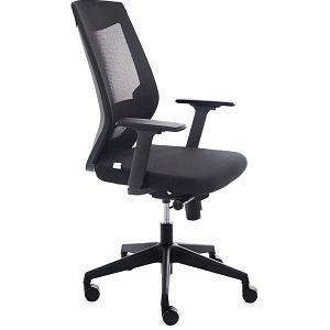 Rocada Bürodrehstuhl mit Armlehne schwarz, Sitzhöhe 45-54 cm, 908-4