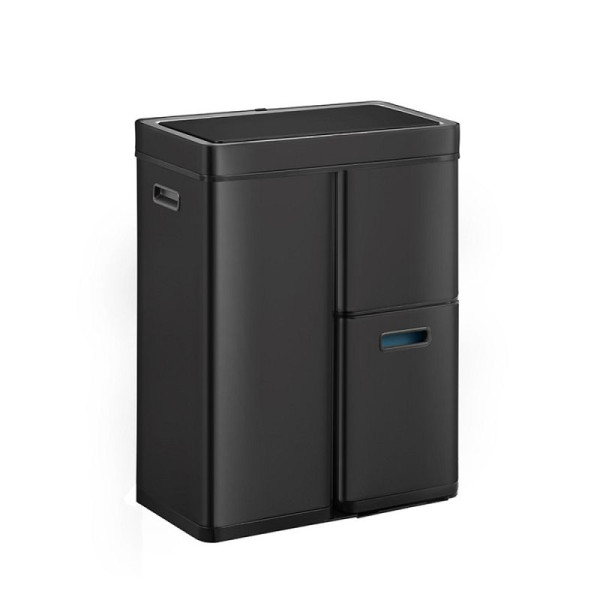 STEIN HGS Mirage Plus Recycler Sensor Abfalleimer, schwarz, 30 + 15 + 15 Liter, 83659.0002