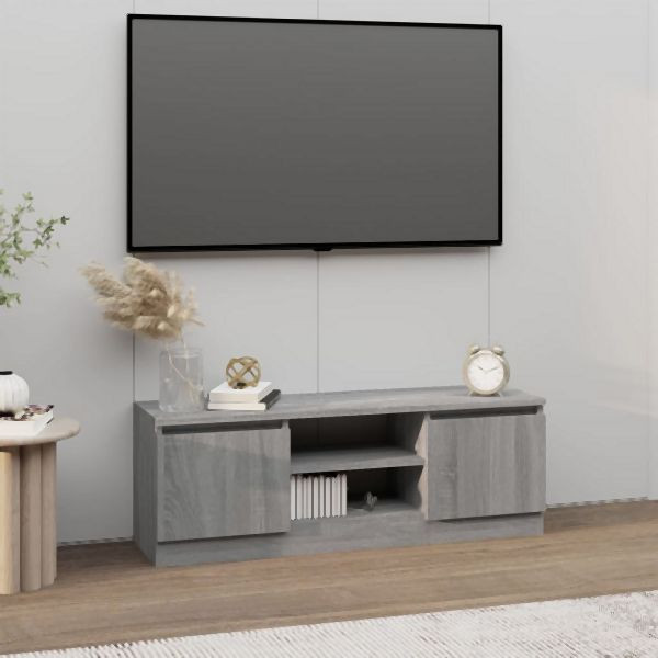 vidaXL TV-Schrank mit Tür Grau Sonoma 102x30x36 cm, 823356