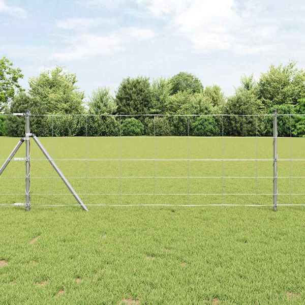 vidaXL Feldzaun Silber 50 x 0,8 m Verzinkter Stahl, 42005830