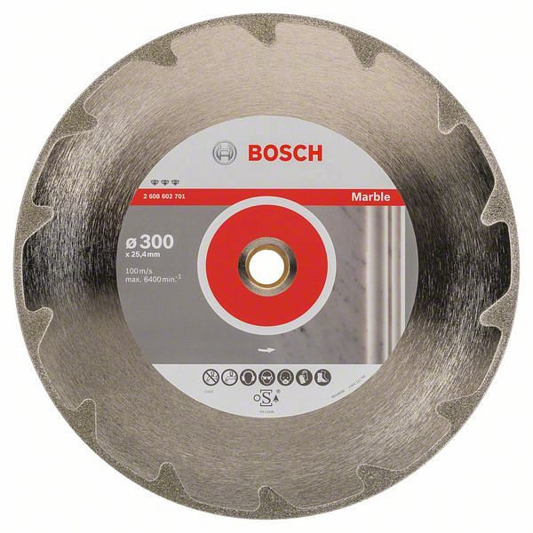 Bosch Diamanttrennscheibe Best for Marble 300 x 25,40 x 2,6 x 5 mm, 2608602701
