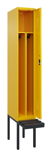C+P Spind Evolo PLUS, 1 Abteile, 2120x300x815mm, 1023/1023, Haken 4, Zylinderschloss, Material Sitzfläche Kunststoff, 0490407-10F S10102