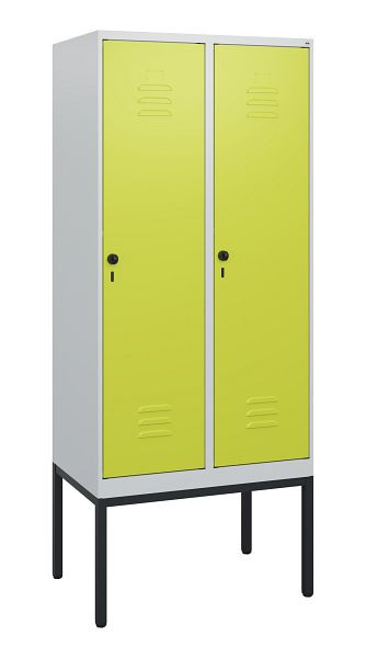 C+P Umkleidespind Classic PLUS, Gestell, 2 Abteile, 1950x800x500mm, 7035/0024, Drehriegel, 0800305-22 S10010