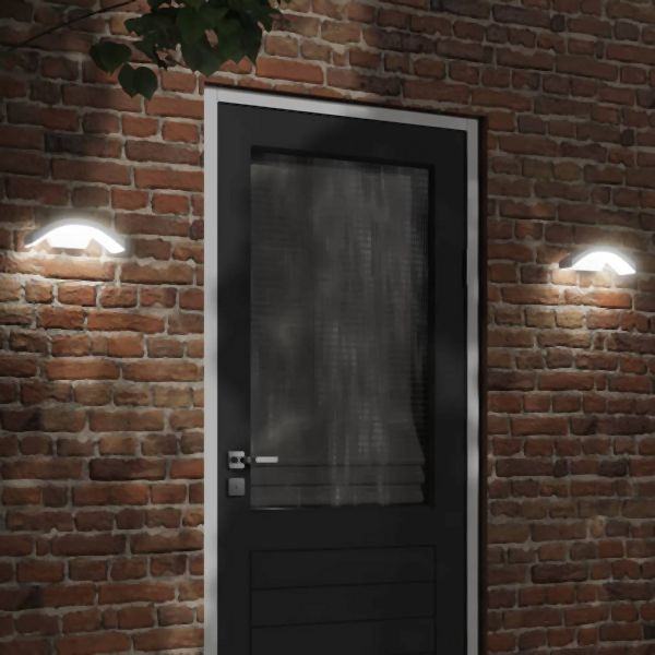 vidaXL LED-Außenwandleuchten 2 Stück Weiß Aluminiumdruckguss, 4006281