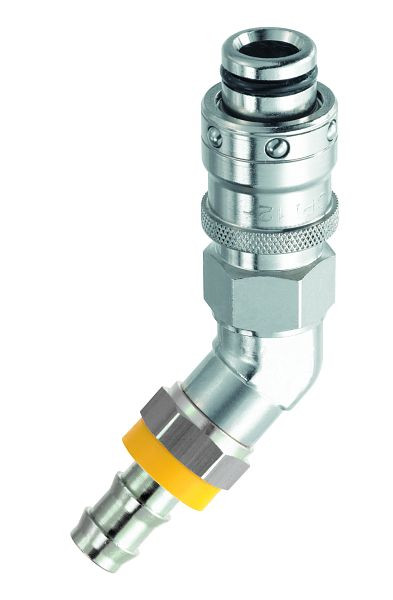 Prevost Stecker 135° für Schlauchanschluss, Durchgang 8 mm, für Schlauch mit Innen-Ø= 13 mm, VE: 10 Stück, CPI 086813CNRO