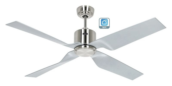 CasaFan Deckenventilator Eco Dynamix II Chrom gebürstet-Lack silber WiFi, 313273W