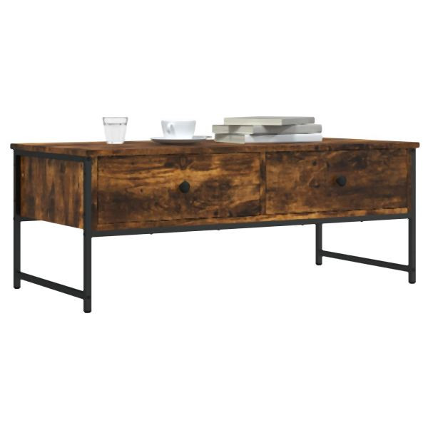 vidaXL Couchtisch Räuchereiche 101x49x39,5 cm Holzwerkstoff, 837739