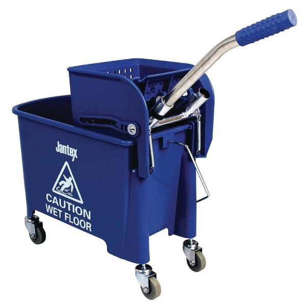 Jantex Moppeimer mit Mopppresse blau 20L, mit Fahrgestell, DL913