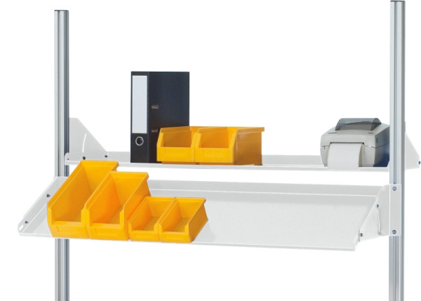 RAU Metallablage neigbar E, B1800(1680)xT300xH160mm, RAL7035, E-AB1800-300.12