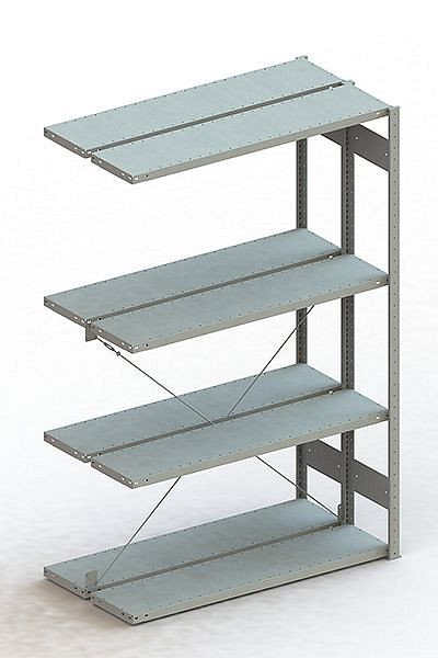 Meta S3 Steckregal CLIP 230 DAR 2000x1300x300 mm, verzinkt, Bodenanzahl: 2 x 4, 200181827
