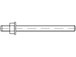 ART 88734 UPAT Ankerstangen UPM-A Stahl verzinkt M 12 x 140 mit ETA-Zulassung VE=S (20 Stück)
