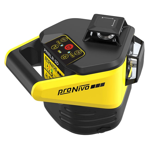 proNIVO Rotationslaser horizontal/vertikal/vertikal, manuell neigbar, mit rotem Strahl, 205-PNRLR-3D