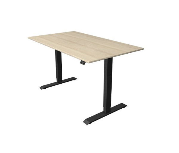Kerkmann Sitz-/Stehtisch Move 1 anthrazit, B 1400 x T 800 mm, elektrisch höhenverstellbar von 740-1230 mm, Ahorn, (Montage), 10182650-1