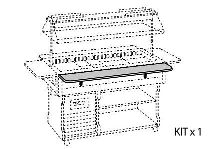 NordCap lange Tablettrutsche aus Holz, für ISOLA 4, abklappbar, B x T in mm: 1425 x 250, 455464902